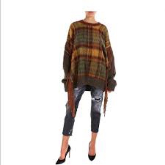 DSQUARED2
Fringes fluffy tartan panel wool jumper NWT - Picture 4 of 10